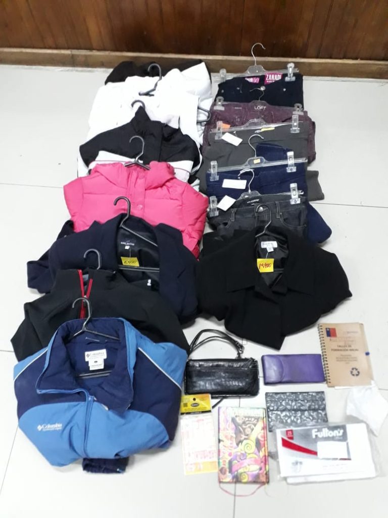 La ropa sustraída por los cinco sujetos tenía un valor cercano a los 300 mil pesos