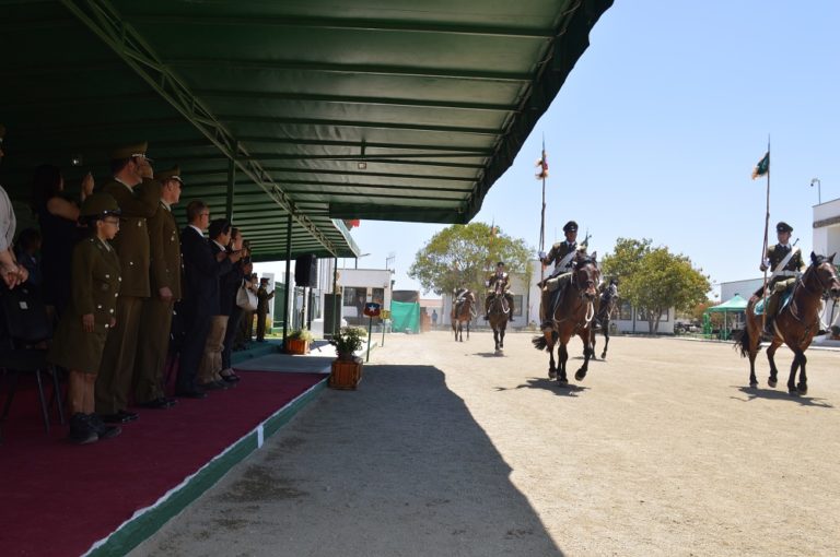 En el desfile en honor a Sofía Ortega participaron la Banda Marcial, y los grupos de infantería, Motorizados y Caballería.